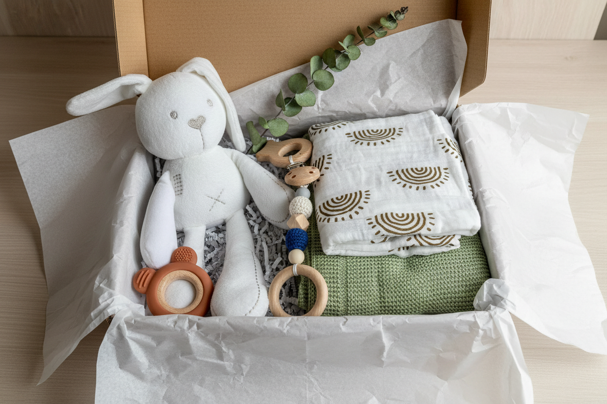 Caja kraft con papel de seda