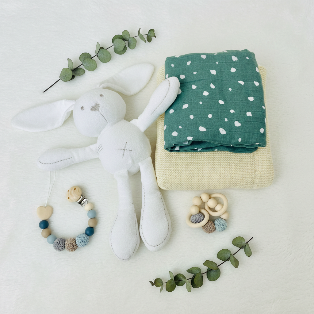 Flat lay fiel a los productos originales